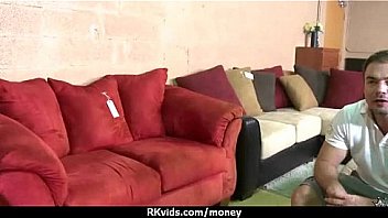 Tight teen fucks a man in front of the camera for cash 15