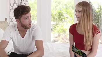 Skinny chick slurping long dong