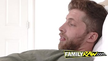 Skinny chick slurping long dong