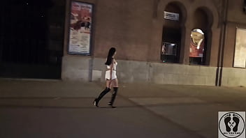 Crazy latina bitch outdoor public naked exhibitionism