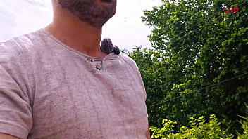 Exhibitionist and busty gets fucked on an abandoned bridge