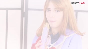 Young woman craving for dildo