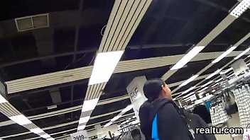 Exceptional czech kitten gets tempted in the shopping centre and nailed in pov