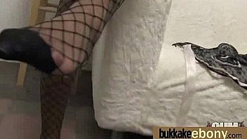 Dp with german ebony bukkake t