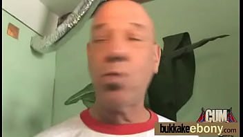 Hard group blowjob and facial interracial bukkake 22