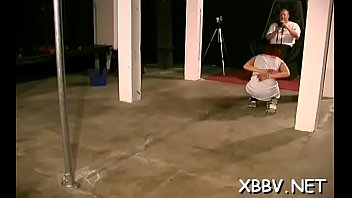 Horny lady is spreading her legs wide open