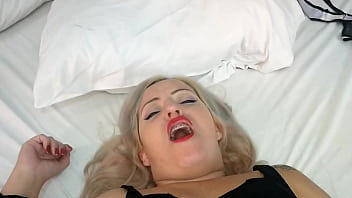 Horny cousin gets double penetration and milk inside her butt