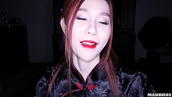 Busty asian girl invites us again to get pounded in the dark