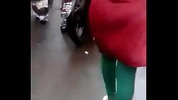 Hubby recorded my video while walking in market