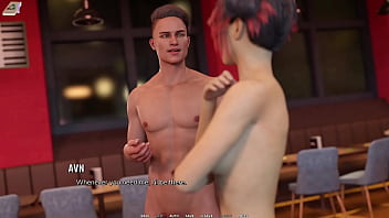 Taboo university #84 asian bartender bends over the desk and get fucked hard