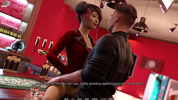 Taboo university #84 asian bartender bends over the desk and get fucked hard