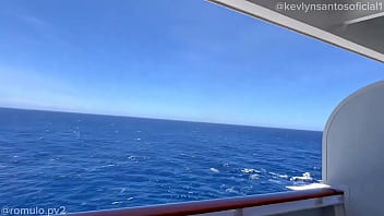 Me fodeu na varanda da nossa cabine ️