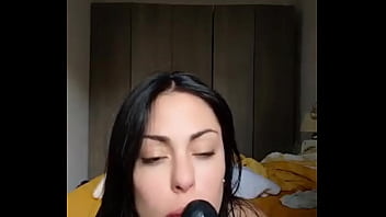 Sapphire takes a huge bbc dildo to put it in her wet pussy and cum