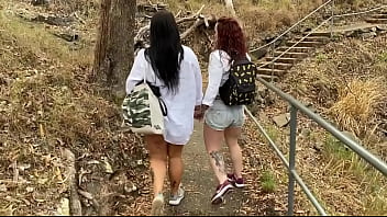 Aussies girls get wild and fuck each other in the bush
