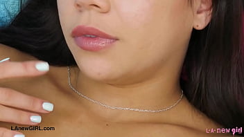 Sexy brunette model naked clsoe up