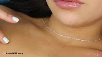 Sexy brunette model naked clsoe up