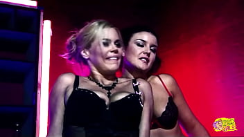 This strip pole is wet from all the pussie juices these girls leave on it