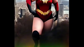 Struck my fiercest wonder woman pose and i think the whole town noticed—oops who else has had their superh