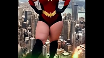 Struck my fiercest wonder woman pose and i think the whole town noticed—oops who else has had their superh