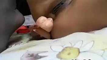 Chick with a dildo up the ass