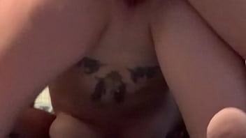 Pounding wife’s tight pussy doggy style great angle