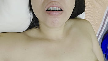 The perverted stepmother and her cucumber straight to the pussy