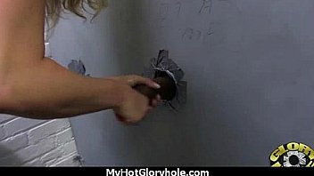 Horny ebony suck the juice from big white gloryhole 27