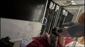 Red haired witch likes to show off on the internet and invited me to participate in a live show