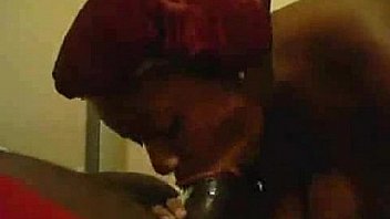 Black momma deepthroats big black cock