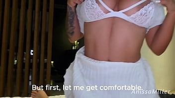 Latina with a big butt fucks her boyfriend while her parents are in the other room