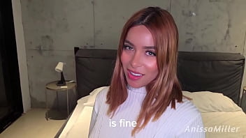 Latina with a big butt fucks her boyfriend while her parents are in the other room