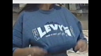 Flashing teen outdoor