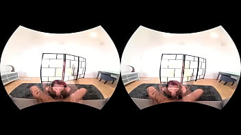 S vr blowjob fills horny babe's mouth with cum