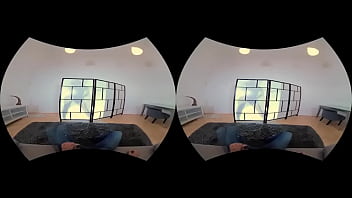 S vr blowjob fills horny babe's mouth with cum