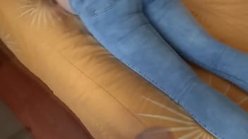 You can't put your cock in me but come in my ass with my jeans on i want your cum