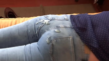 You can't put your cock in me but come in my ass with my jeans on i want your cum