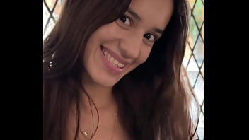 Horny brunette sucking dick backstage