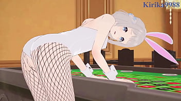 Hiro shinosawa bunny girl and lilja katsuragi bunny girl intense sex gakuen idolmaster hentai