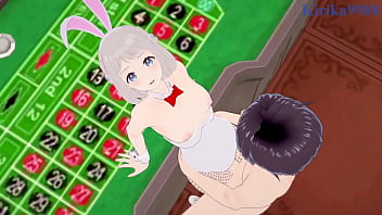 Hiro shinosawa bunny girl and lilja katsuragi bunny girl intense sex gakuen idolmaster hentai