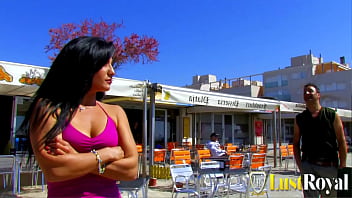 Blonde and brunette babes hammered in foursome