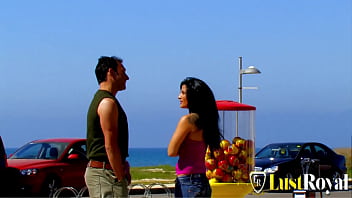 Blonde and brunette babes hammered in foursome