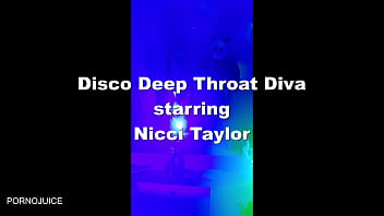 Sexy fitness girl becomes a black cock loving disco diva