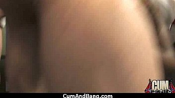 Horny ebony bukkake gangbang 29
