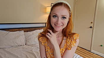 Petite redhead roommate scarlet skies does anything to pay rent
