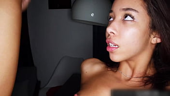 Slim slutty squirting teen babe melting in pleasure