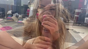 Insatiable slut monika fox wants to suck a big black cock even during her break