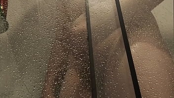 Shooting a steamy load in the shower