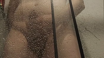 Shooting a steamy load in the shower