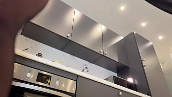 Amazingly beautiful all natural big boobs new hot blonde wife in transparent pantyhose flashes her ass and pussy