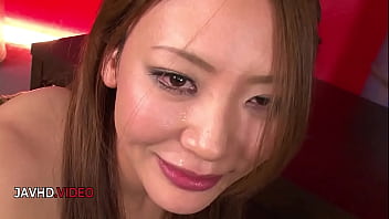 Mio kuraki's seductive mouth work with a toy in jav fantasy
